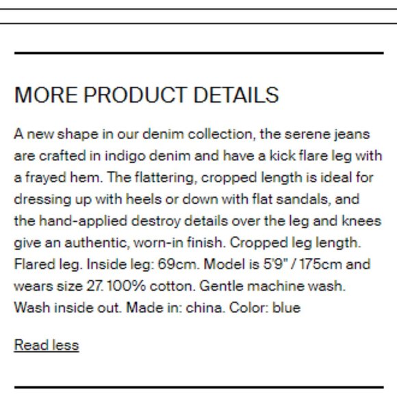 AllSaints Serene Destroy Kick Flare Jeans w26 +MEASUREMENT Rigid denim - Picture 9 of 12